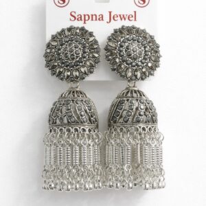 Beautiful Oxidized Jhumka Earrings