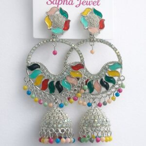 Multicolor Festive Chandbali Jhumka