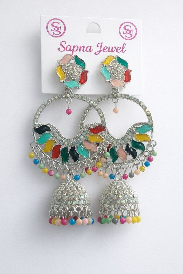 Multicolor Festive Chandbali Jhumka