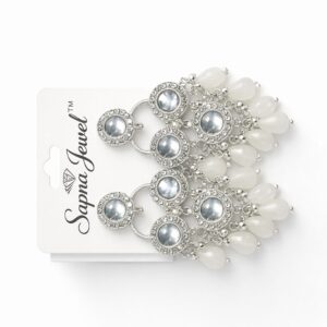Elegant White – Tone Chandbali Jhumka